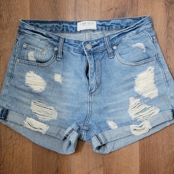 High waist jean shorts - Picture 1 of 2